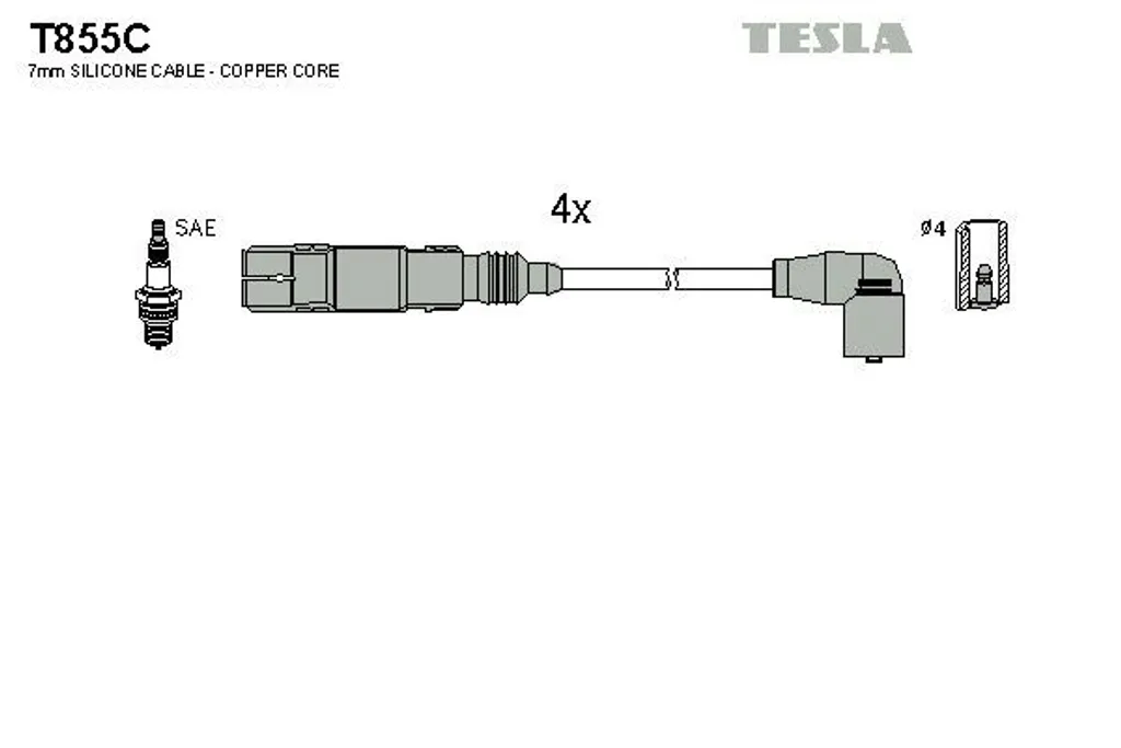Faisceau d'allumage TESLA T855C pour VW Golf IV et Bora Variant