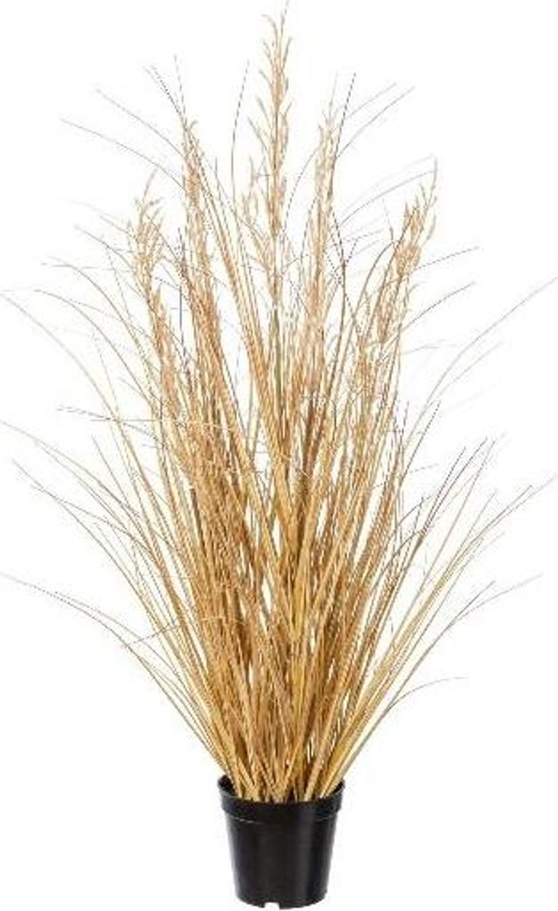 artplants.de Deko Segge GORVA mit Rispen, beige-braun, 90cm - Kunstgras
