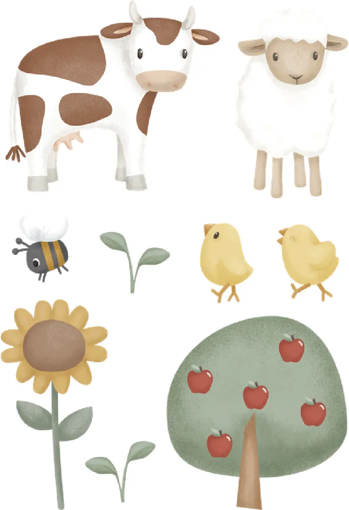 Stickers Muraux Enfant pour Décorer une Chambre Thème Ferme Facilement - 2