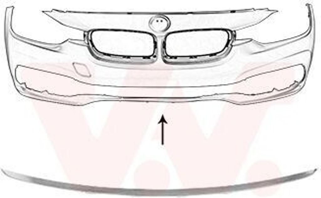 VAN WEZEL Kühlergrill-Zierleiste Kühlergrill-Leisten 0694580 mitte für BMW 3 Touring (F31)