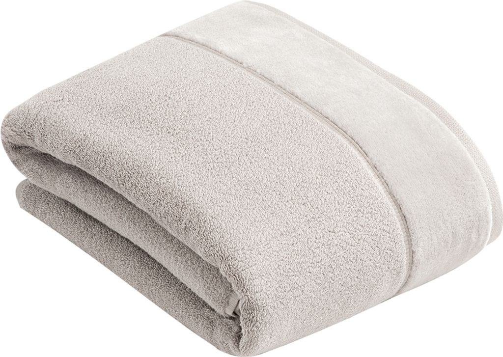 Vossen Badetuch Pure Vegan Life Farbe stone Größe 100x150 Produktbild 