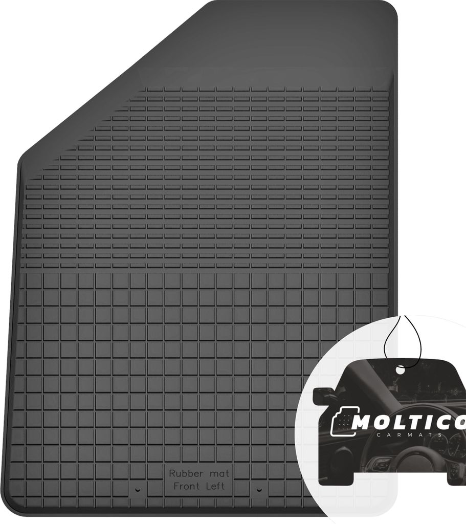 Fahrer Gummimatten mit Rand Auto Fußmatten Gummi Automatten Passgenau 1-teilig Set - passend für Ford Fiesta MK5 1999-2002