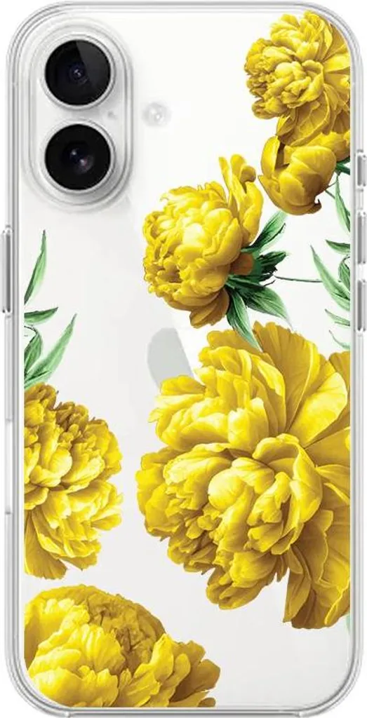 Custodia Premium iPhone 16 Plus: Peonie Gialle e Design Funzionale
