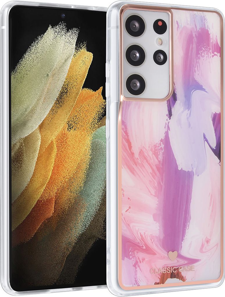 UNIQ Classic Case Samsung Galaxy S21 Ultra TPU Back Cover - Graffiti Pink