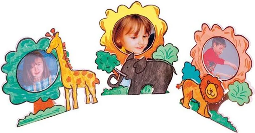 Set di cornici Safari in cartone - giocattolo decorativo 24 pezzi