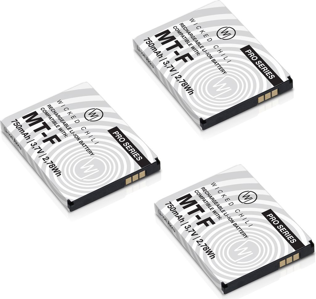 Wicked Chili 3 Stück Akku kompatibel mit AVM Fritz!Fon C5 / Produktbild 1