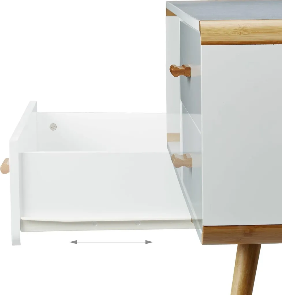 Buffet design aux angles courbes, meuble de rangement nordique épuré - 6