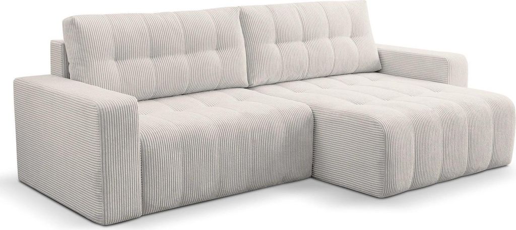 Ecksofa Palermo aus POSO Stoff – modernes Schlafsofa mit Bettfunktion, Bettkasten und universellem Aufbau, komfortables Sofa für das Wohnzimmer ...