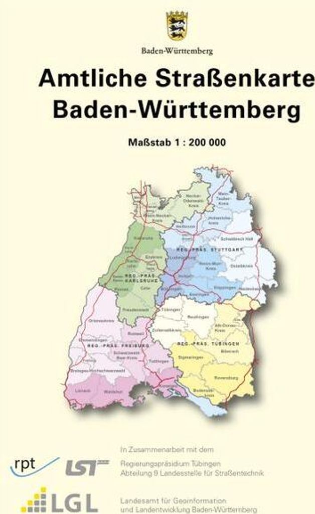 Amtliche Straßenkarte Baden-Württemberg