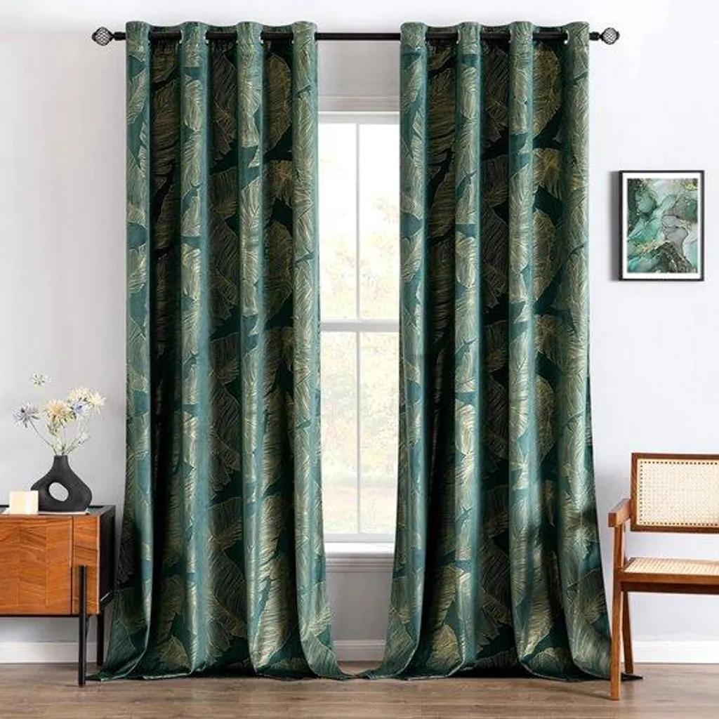 Sublimez vos grands murs avec le kit floral Flausch vert émeraude 140x260