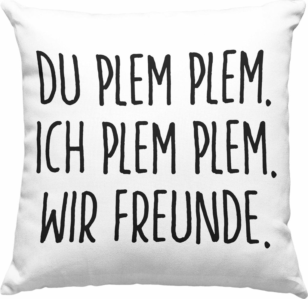 Trendation - Beste Freunde Deko-Kissen mit Füllung 40x40 Geschenk Beste Freundin Freund Deko-Kissen mit Füllung 40x40 Geschenkidee Allerbeste BF...