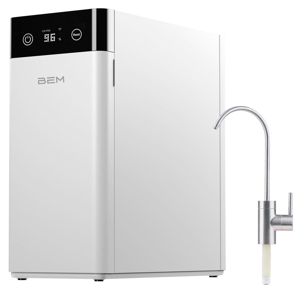 BEM Akira Wasserfilter Umkehrosmoseanlage Trinkwasser mit Produktbild 