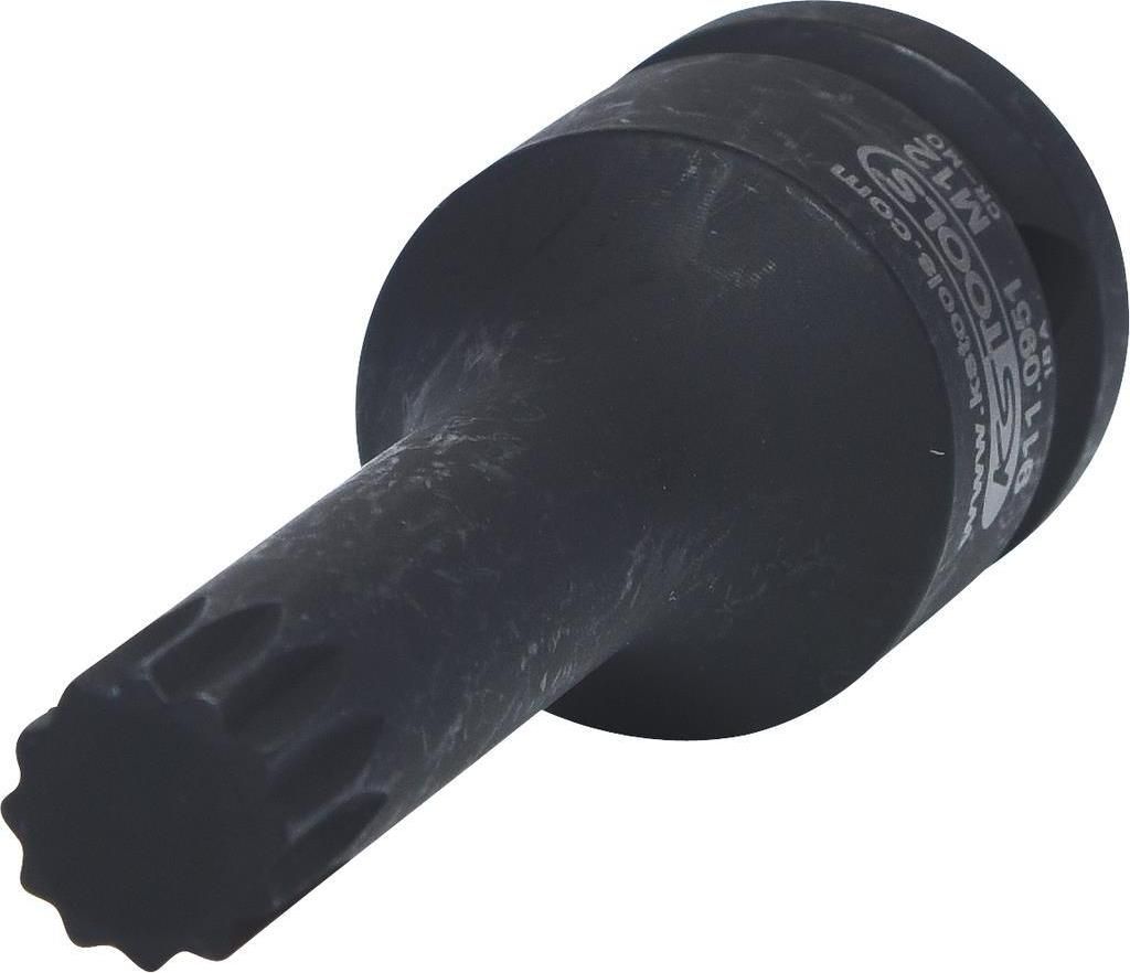 KS TOOLS 911.0951-E 1/2" Kraft-Bit-Stecknuss Vielzahn, lang, M12, auf Hänger