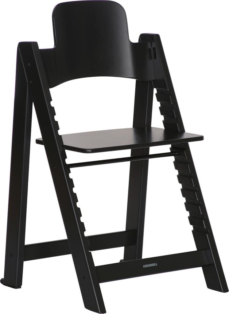 Kidsmill Up! Kinderstuhl - Matt Schwarz | Hochstuhl aus Holz