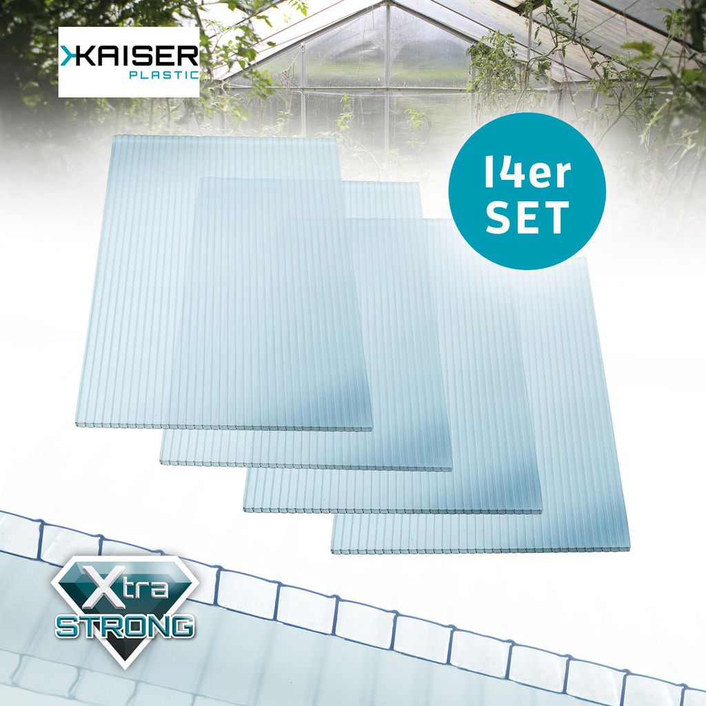 Kaiser plastic Gewächshausplatten 14 Stk. | Polycarbonat ( Produktbild 3