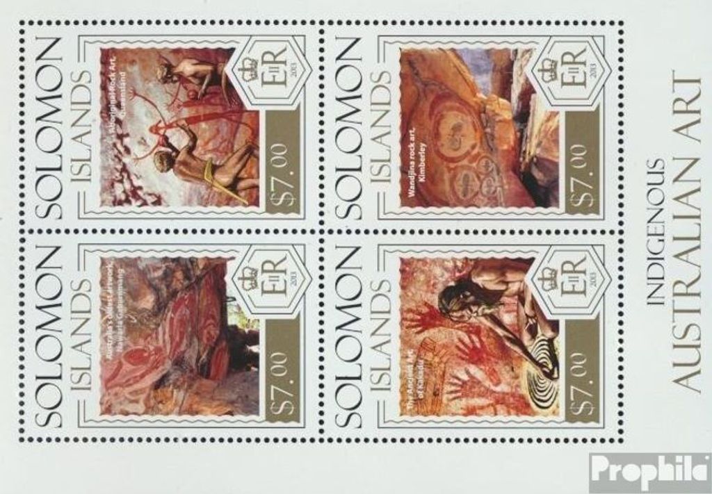 Briefmarken Salomoninseln 2013 Mi 2307-2310 Kleinbogen (kompl. Ausg.) postfrisch Kunst