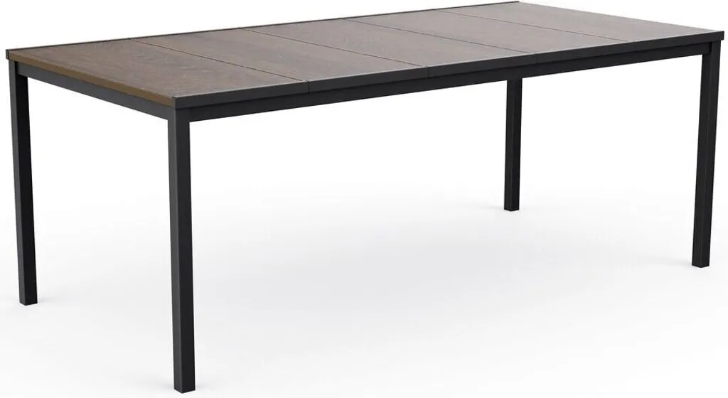 Grande table de terrasse Porto 200cm finition Noyer aspect bois naturel