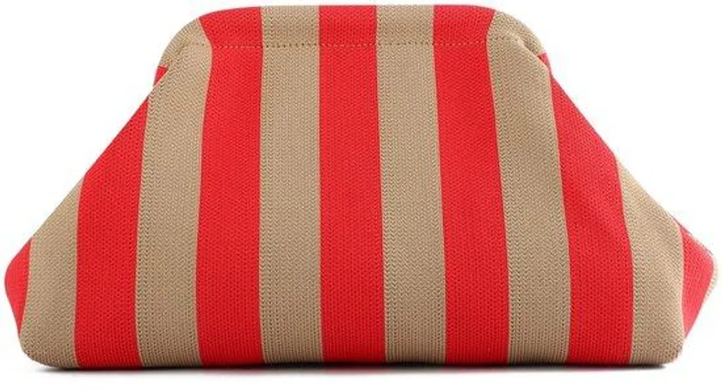 Sac de plage pour femme à motifs tissés et rayures marines - Grand format