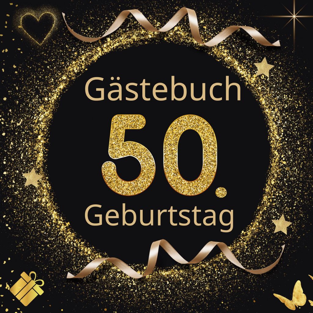GÄSTEBUCH "Gold Klassik 1" zum 50. Geburtstag Produktbild 