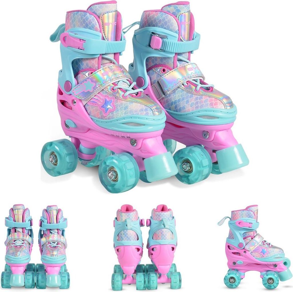Byox Rollschuhe Ariel, leuchtende PolyurethanRollen, ABEC-5 Lager, Größe M (34-37)