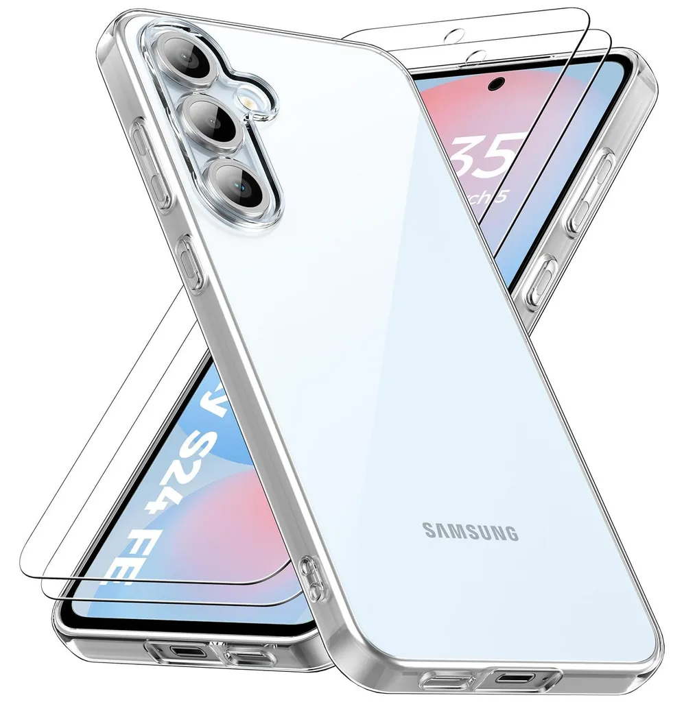 Étui de Protection Transparent Samsung Galaxy S24 FE et Verre Trempé