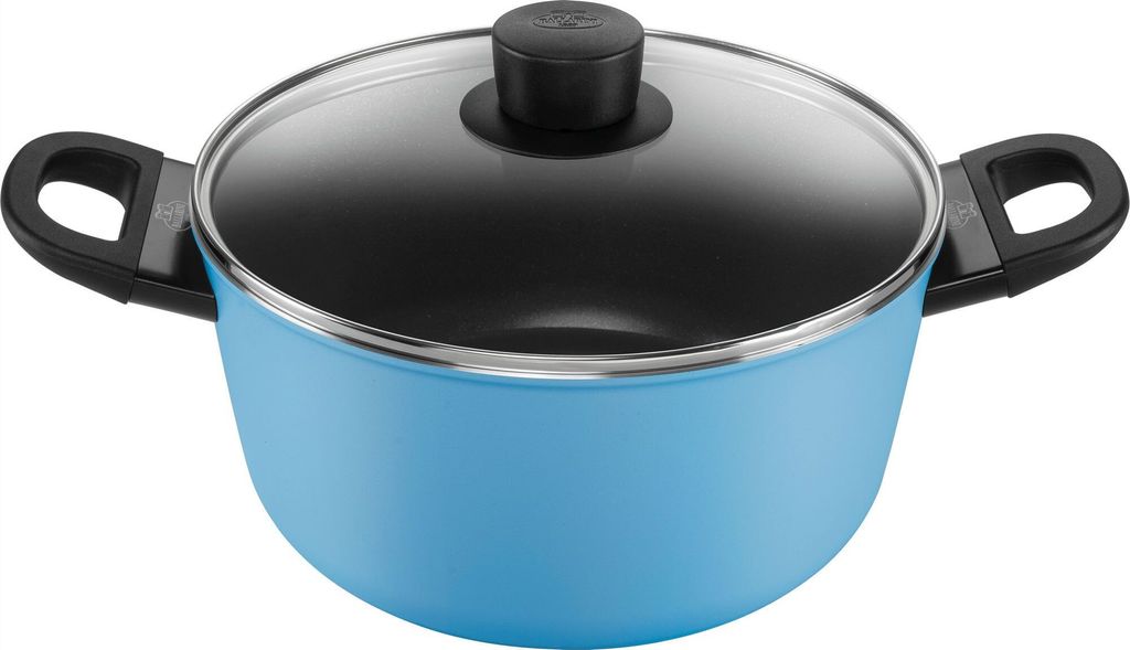 Ballarini Auflaufform mit Deckel, 24 cm, blau, Aluminium, rund