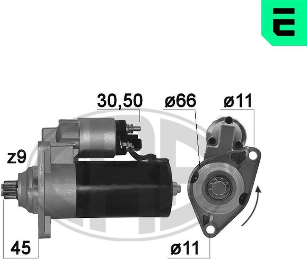 ERA 220130A Starter Anlasser 1,8kW für VW Lupo (6X1, 6E1) 12V