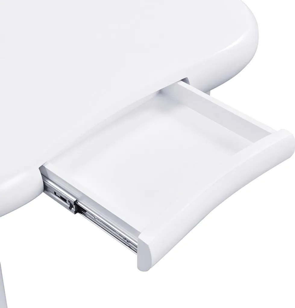 Table basse forme nuage avec rangement et LED multicolores blanc - 6