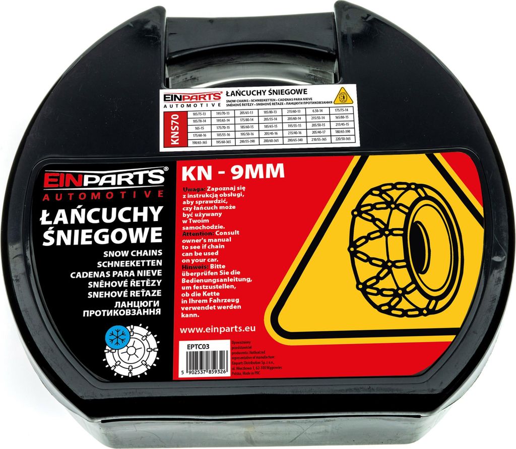 Schneeketten für Räder/Reifen 1317 Zoll KNS70 ÖNorm 9mm 2 Stück
