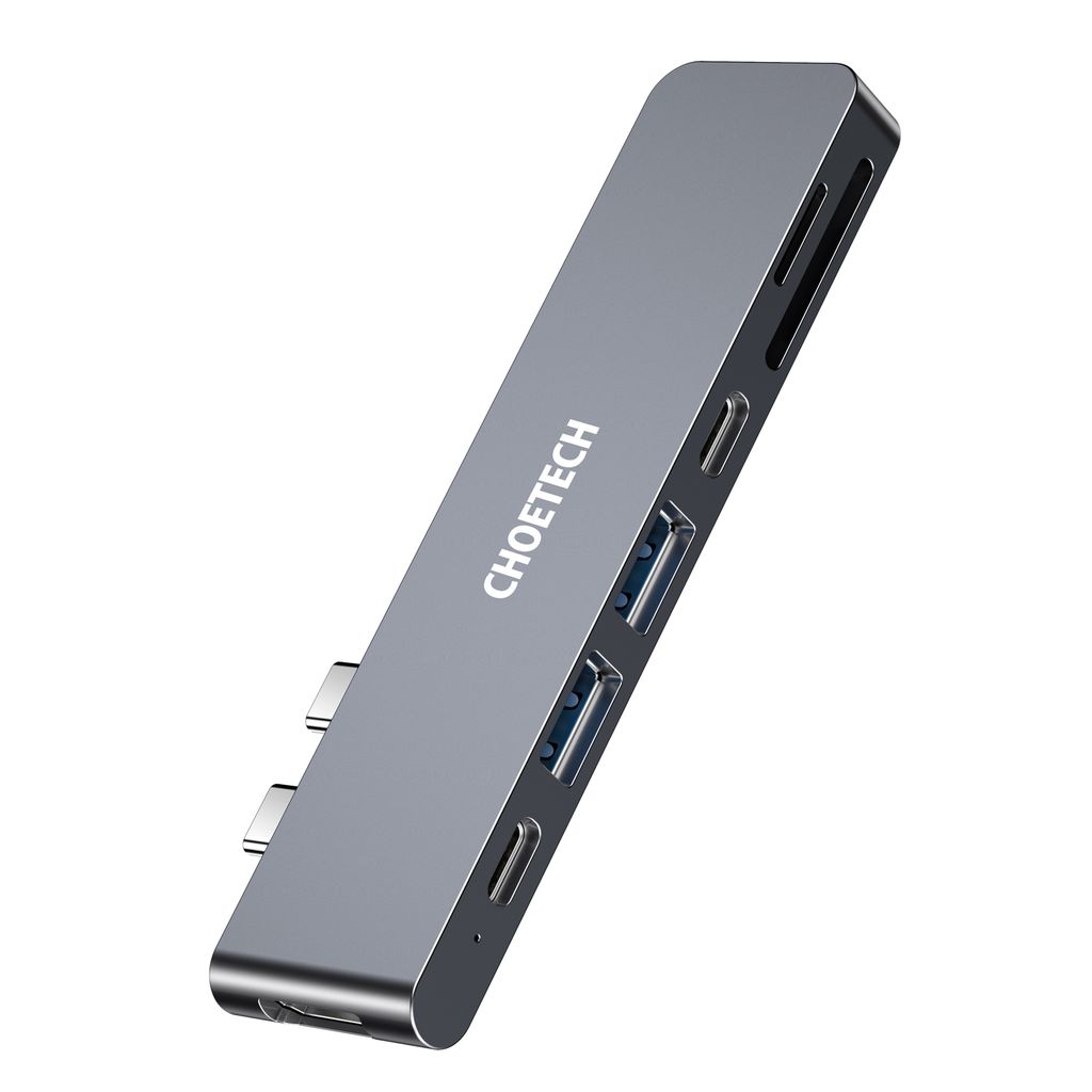 Choetech Hub-M14 Docking Station fr Macbook Pro, 7-In-2 Usb-C, Thunderbolt 3 (Silber)