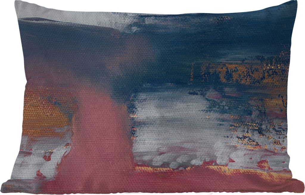 MuchoWow Outdoor Kissen - Abstrakt - Malerei - Design - 50x30 cm - Wetterfest - Lounge Kissen - Sofa kissen - Wohnzimmer Dekoration