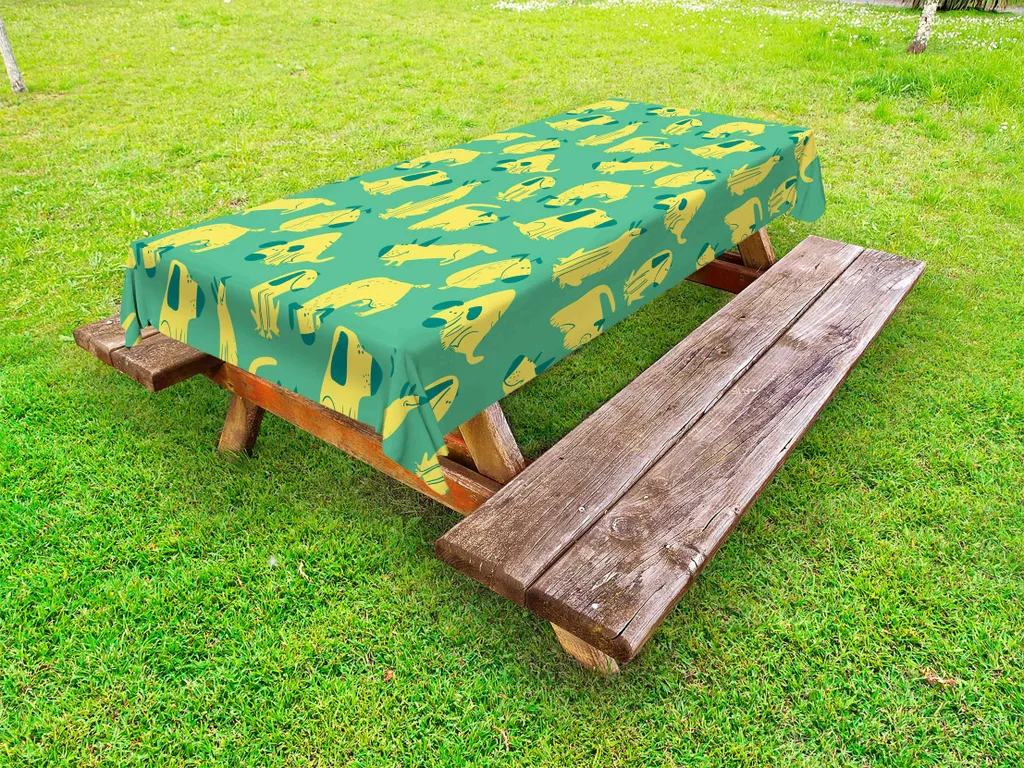 Hipinger Tovaglia Quadrata Da Esterno 152 Cm Con Foro Ombrellone E Cerniera - Verde Scacchi, Antimacchia E Impermeabile - 5