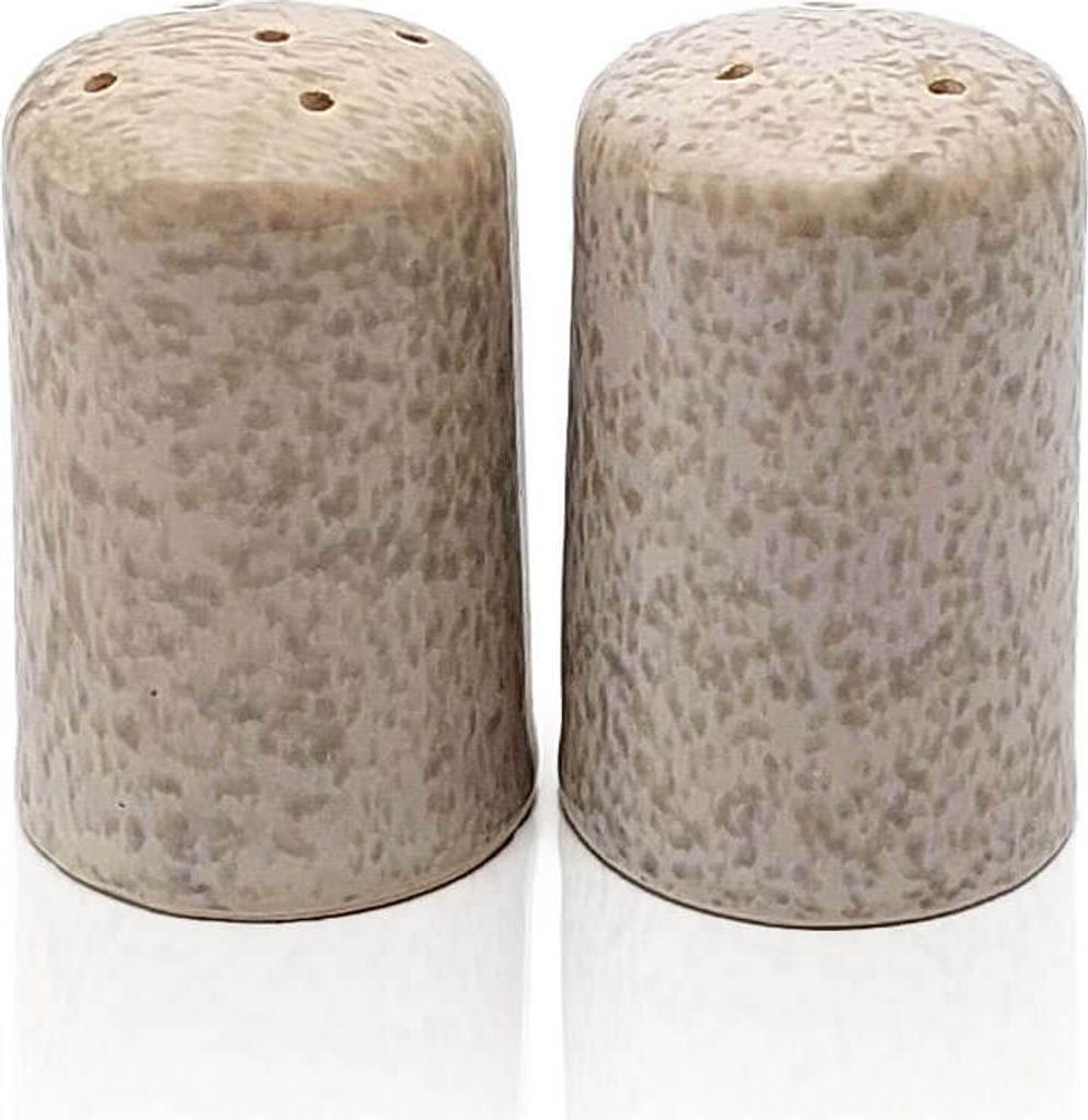 Stoneware Salz- und Pfefferstreuer Set modern grey