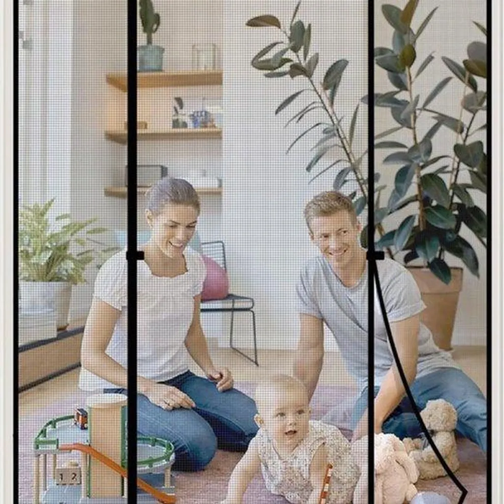 Moustiquaire pour porte-fenêtre et balcon 150 x 212 cm anti-insectes