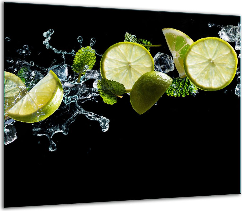 Herdabdeckplatten Glaskeramikkochfeld-Abdeckung Spritzschutz Glas 60x52cm Schwarz Obst