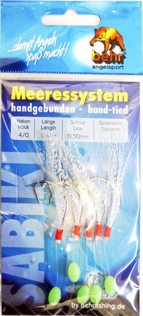 Behr Makrelensystem Makrelenvorfach 5 Haken Gr. 4/0 Produktbild 