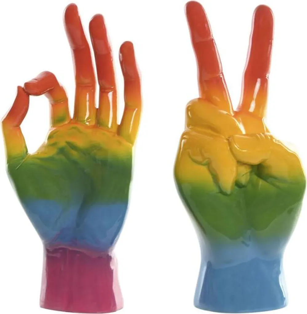 Figurine Main Design Multicolore Home ESPRIT 36cm - Décoration de Luxe