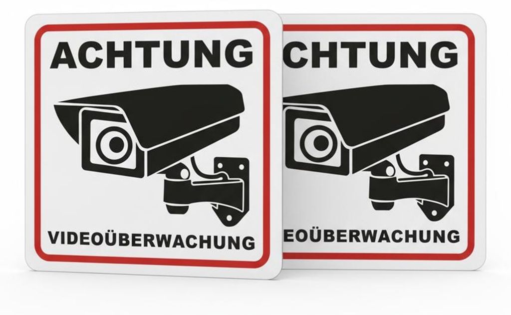 Lot de 2 panneaux Mucola « Attention, vidéosurveillance » Image du produit 