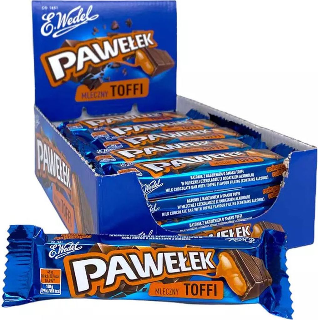 Pawelek ''Toffi'' Karamel-Schokoriegel Wedel (24x45g) Produktbild 