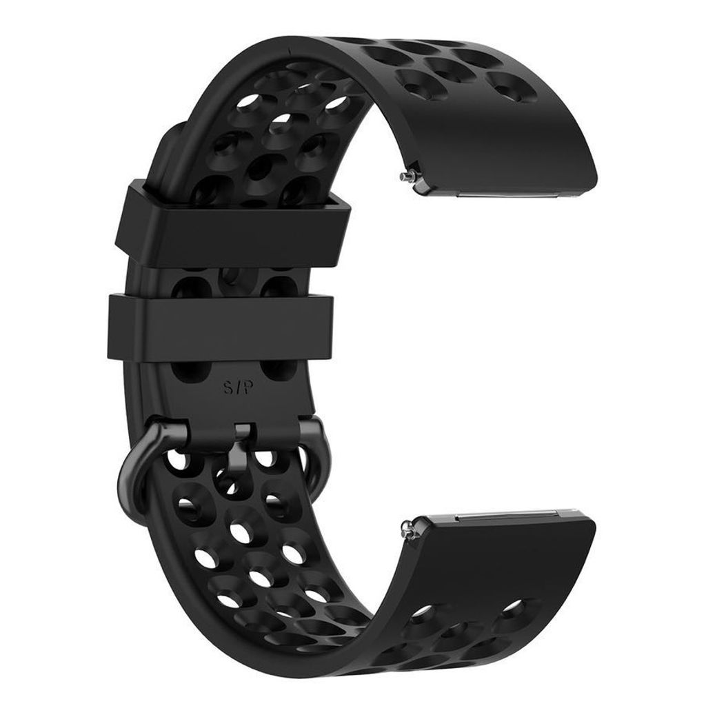 BStrap Silicone (Large) Armband für Fitbit Versa / Versa 2 Pole, black