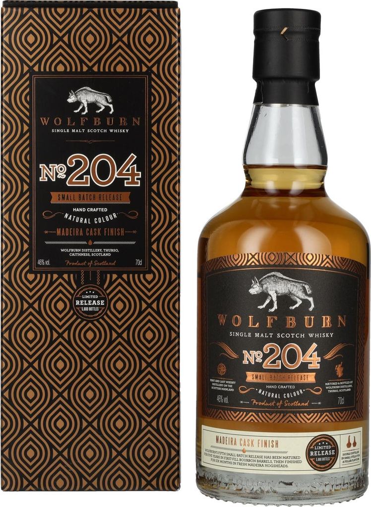 Wolfburn N°204 Single Malt Scotch Whisky Small Batch Release 46% Vol. 0,7l in Geschenkbox