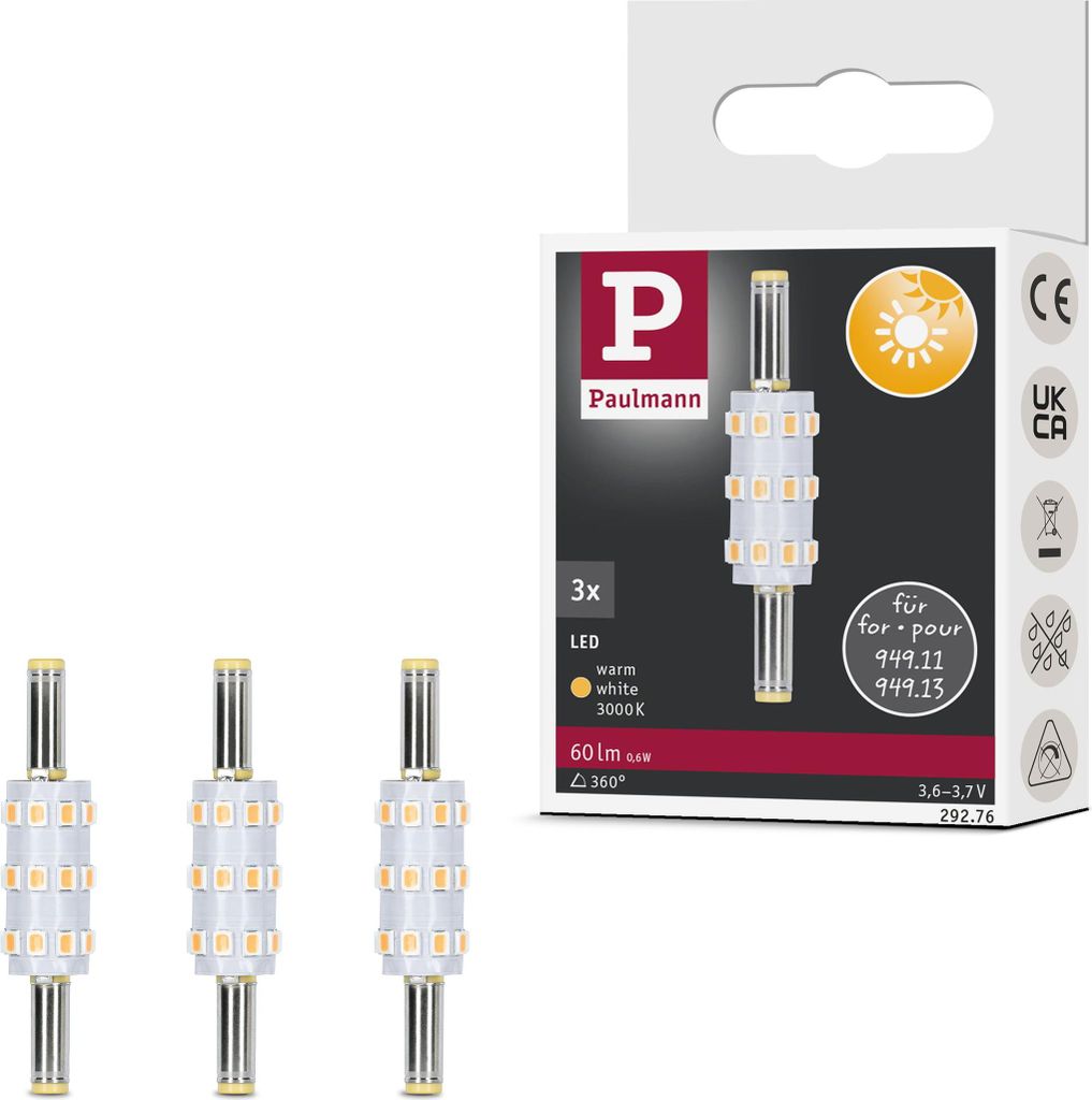 Paulmann Plug & Shine LED Stecksockel Taina 3er-Set