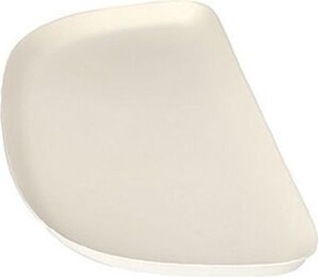 10x PAPSTAR 4 Teller 1/2, Zuckerrohr "pure" 1,3 cm x 30 cm x 13,5 cm weiss "Belle Vie, Ligne Carrée" | Unbekannte Einheit (4 Stück)