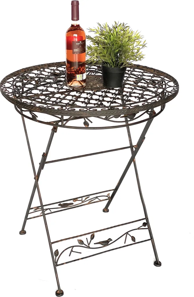 DanDiBo tavolo bistrot tavolo antico rotondo da giardino metallo 1850 Avis tavolo in ferro tavolo da balcone vintage