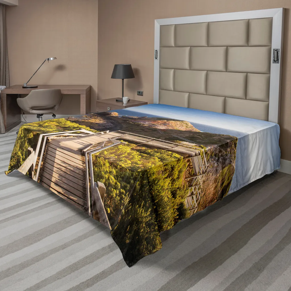 Drap plat pour lit double motif Victoria Australie, confort supérieur
