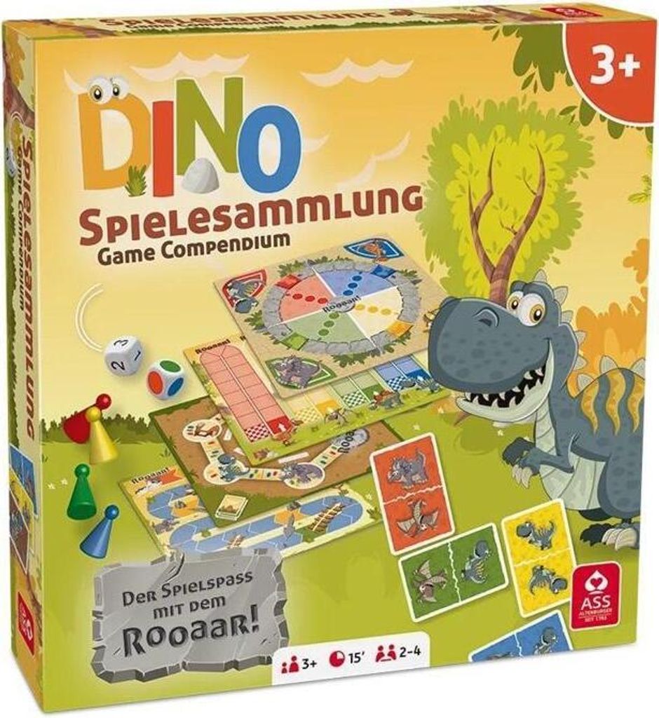 Dino Spielesammlung, Brettspiel, für 2-4 Spieler, ab 5 Jahren (DE-Ausgabe)