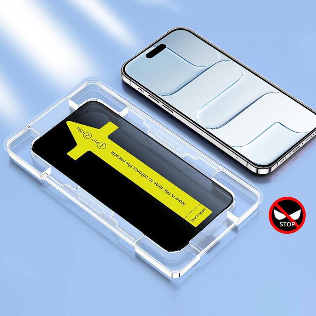 9H Schutzglas für Apple iPhone 17 Air Privacy Anti-Spy mit Easy Install Schwarz