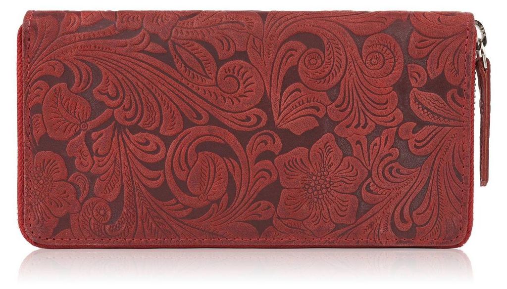 Damen Leder Portemonnaie große schwarze Handtasche Paolo Peruzz T-08-RD