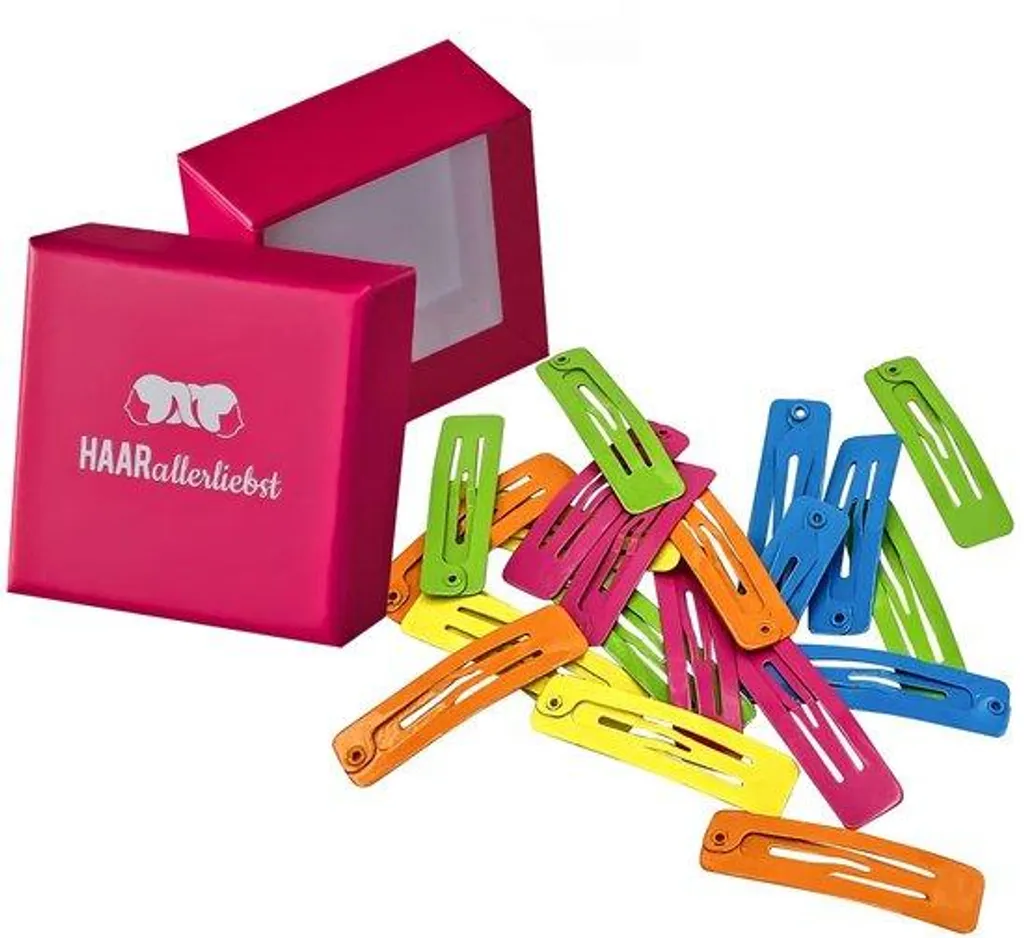 Barrettes clic-clac multicolores pour les coiffures de filles - 20 pcs