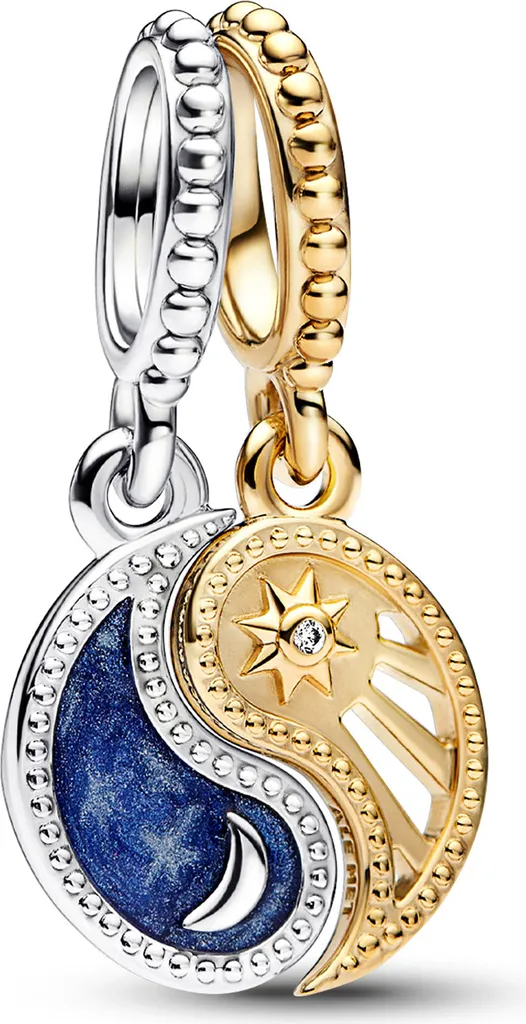 Pandora 762678C01 Charm Pendant Divisible Soleil & Lune Bicolore